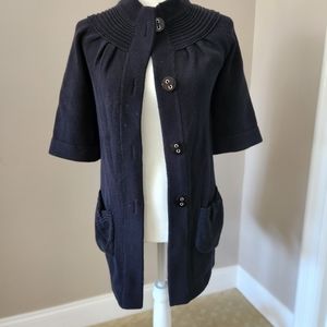 Forever 21 Small Black Button Up Sweater